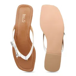 Inc 5 Bow Embellished Open Toe Flats image 5