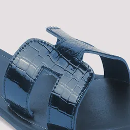 Krelin Textured Leather Open Toe Flats image 4