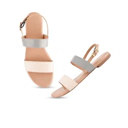 Try Me Open Toe Flats With Buckles image 4