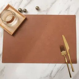 OBSESSIONS Rust Textured Heat Resistant Rectangle Table Placemats image 4