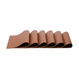 OBSESSIONS Rust Textured Heat Resistant Rectangle Table Placemats-18