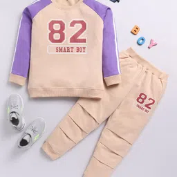 MIMINO Unisex Kids Printed Round Neck Long Sleeves Sweatshirt With Jogger-image-32