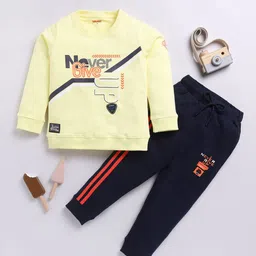 MIMINO Unisex Kids Printed Round Neck Long Sleeves Sweatshirt With Jogger-image-80