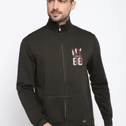 Van Heusen Turtle Neck Cotton Front Open Sweatshirt-16