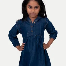 BAESD Girls Hooded Bow Cotton A-Line Mini Dress-picture-30