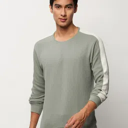 SHOWOFF Long Sleeves Cotton Jacquard Pullover Sweatshirt-image-12