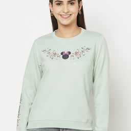 METTLE Women Green Printed Sweatshirt-image-94