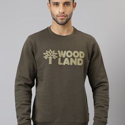 Woodland Typography Printed Pure Cotton Pullover Sweatshirt-picture-52