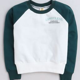 AWW HUNNIE Kids Typography Printed Round Neck Terry Cotton Sweatshirt-49