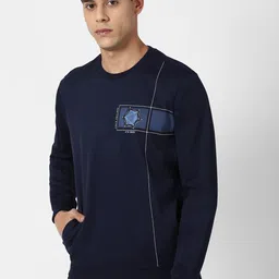 Louis Philippe Sport Graphic Printed Pure Cotton Pullover Sweatshirt-picture-28
