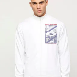 Pepe Jeans Graphic Printed Front-Open Cotton Sweatshirt-image-14