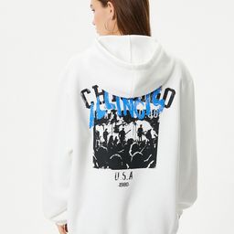 Koton Typography Printed Hooded Pullover-28