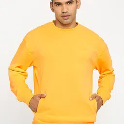 Basics Comfort Fit Non Brushed Fleece Cotton Pullover Sweatshirt-picture-27