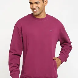 Basics Round Neck Cotton Comfort Fit Sweatshirt-picture-46