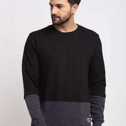 Club York Men Black Colourblocked Sweatshirt-picture-15