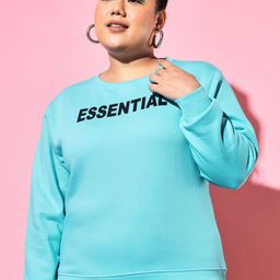 BEYOUND SIZE - THE DRY STATE Women Plus Size Blue Printed Sweatshirt-image-21