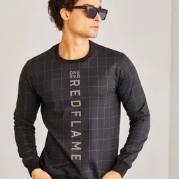 Red Flame Checked Pullover Sweatshirt-picture-18
