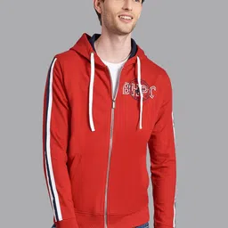 Beverly Hills Polo Club Men Red Cotton Hooded Sweatshirt-image-73