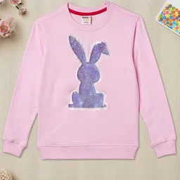 ZION Girls Rose Embellished Cotton Sweatshirt-image-17