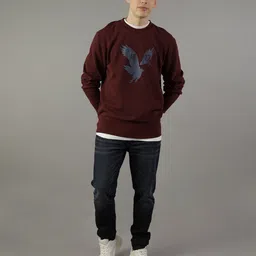AMERICAN EAGLE OUTFITTERS Graphic Printed Crew Neck Cotton Sweatshirt-picture-39