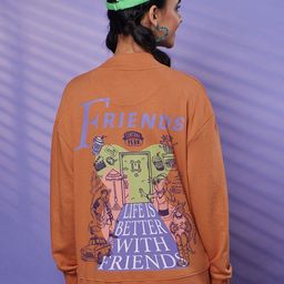 Bewakoof Friends Graphic Printed Oversized Pullover Sweatshirt-25
