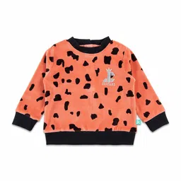 JusCubs Girls Orange Printed Sweatshirt-17