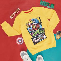 Pantaloons Junior Boys Marvel Printed Cotton Pullover-picture-5