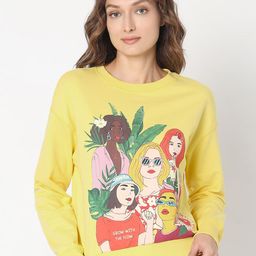 Vero Moda Graphic Printed Pure Cotton Pullover Sweatshirt-image-71