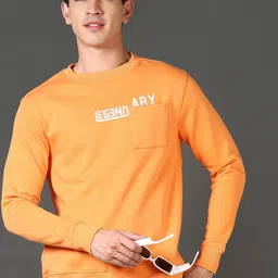 V-Mart Men Typography Printed Mock Pocket Pullover Sweatshirt-picture-20