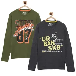 3PIN Boys Olive Pack Of 2 Printed Sweatshirt-image-21