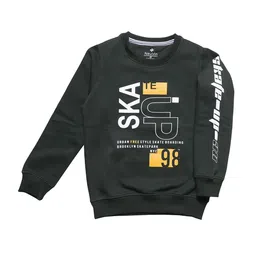 BAESD Kids Typography Printed Fleece Pullover Sweatshirt-40
