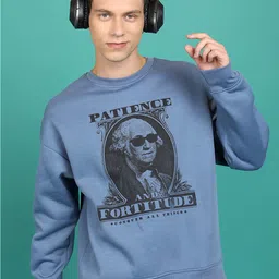 HIGHLANDER Graphic Printed Over Sized Drop Shoulder Pullover-image-79