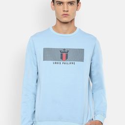 Louis Philippe Sport Men Blue Printed Sweatshirt-image-97