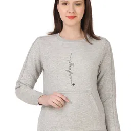 FLOSBERRY Typography Printed Round Neck Cotton Pullover Sweatshirt-picture-37