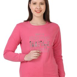 FLOSBERRY Typography Printed Cotton Pullover Sweatshirt-image-43