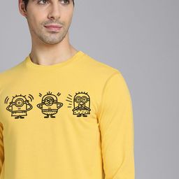 Free Authority Men Yellow & Black Minions Printed Sweatshirt-image-126