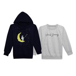 VIMAL JONNEY Kids Pack Of 2 Printed Hooded Pullover Sweatshirts-image-56