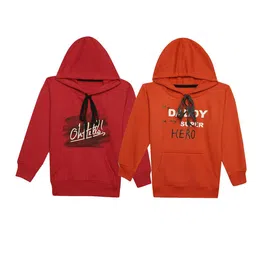 mack jonney VIMAL JONNEY Kids Pack Of 2 Typography Printed Hooded Cotton Fleece Pullover-picture-11