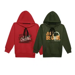 mack jonney VIMAL JONNEY Kids Pack of 2 Printed Typography Hooded Fleece Pullover-picture-8