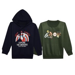 VIMAL JONNEY Kids Pack Of 2 Typography Printed Hooded Fleece Sweatshirt-image-97