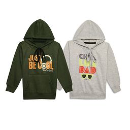 mack jonney VIMAL JONNEY Kids Pack Of 2 Typography Printed Hooded Cotton Fleece Pullover Sweatshirts-picture-21