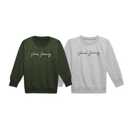 VIMAL JONNEY Kids Pack Of 2 Typography Printed Fleece Sweatshirt-image-97