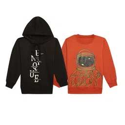 VIMAL JONNEY Kids Pack Of 2 Printed Hooded Pullover Sweatshirts-56