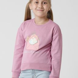 KATE & OSCAR Girls Lavender Printed Sweatshirt-image-26
