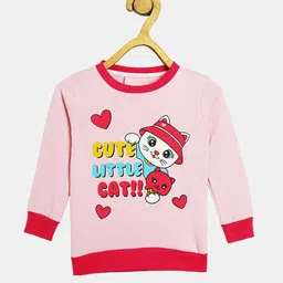 Wyld Sprog Girls Pink Printed Sweatshirt-picture-47