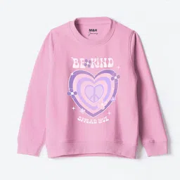 M&H Juniors Girls Typography Printed Sweatshirt-image-18