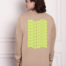 Imsa Moda Typography Printed Sweatshirt-image-99