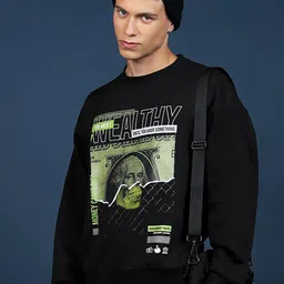 HIGHLANDER Graphic Printed Drop Shoulder Sleeves Oversized Sweatshirt-image-80