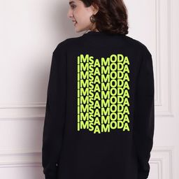 Imsa Moda Typography Printed Sweatshirt-image-100