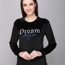 CUSHYBEE Women Black Printed Sweatshirt-picture-21